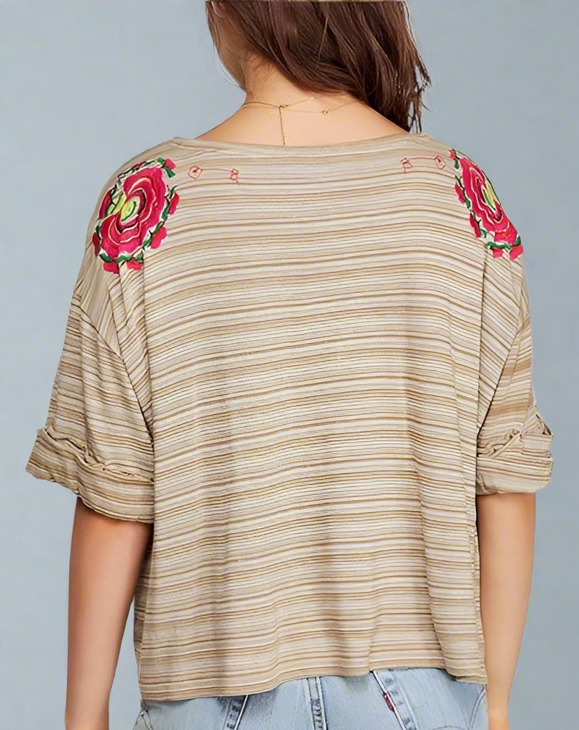 Embroidered Cropped Tshirt