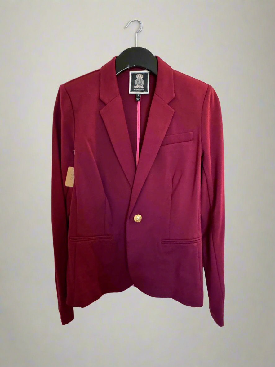 Classic Knit Burgundy Blazer