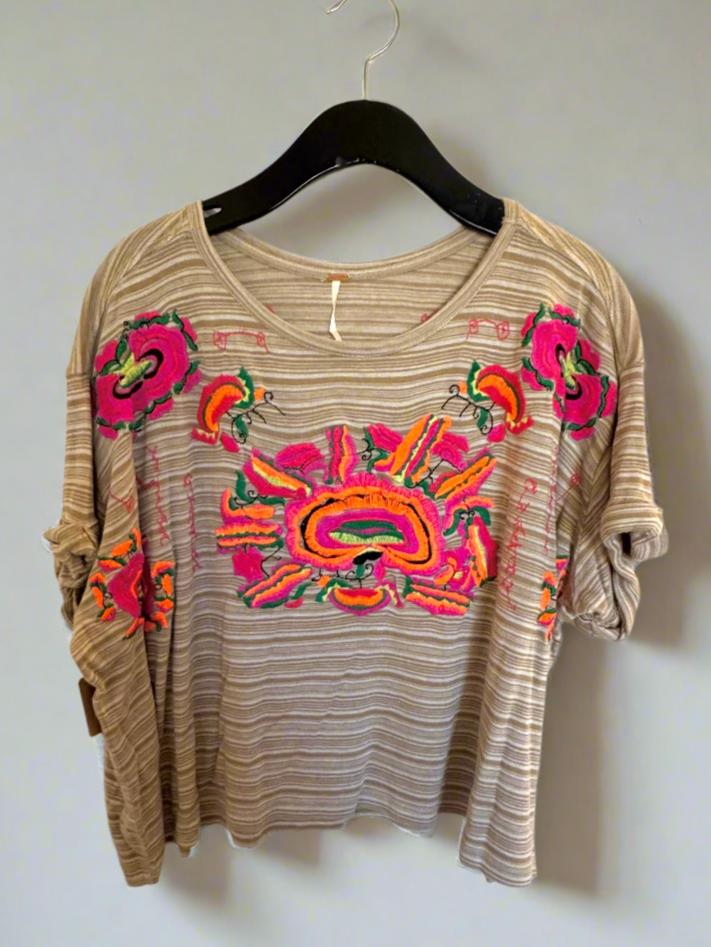 Embroidered Cropped Tshirt