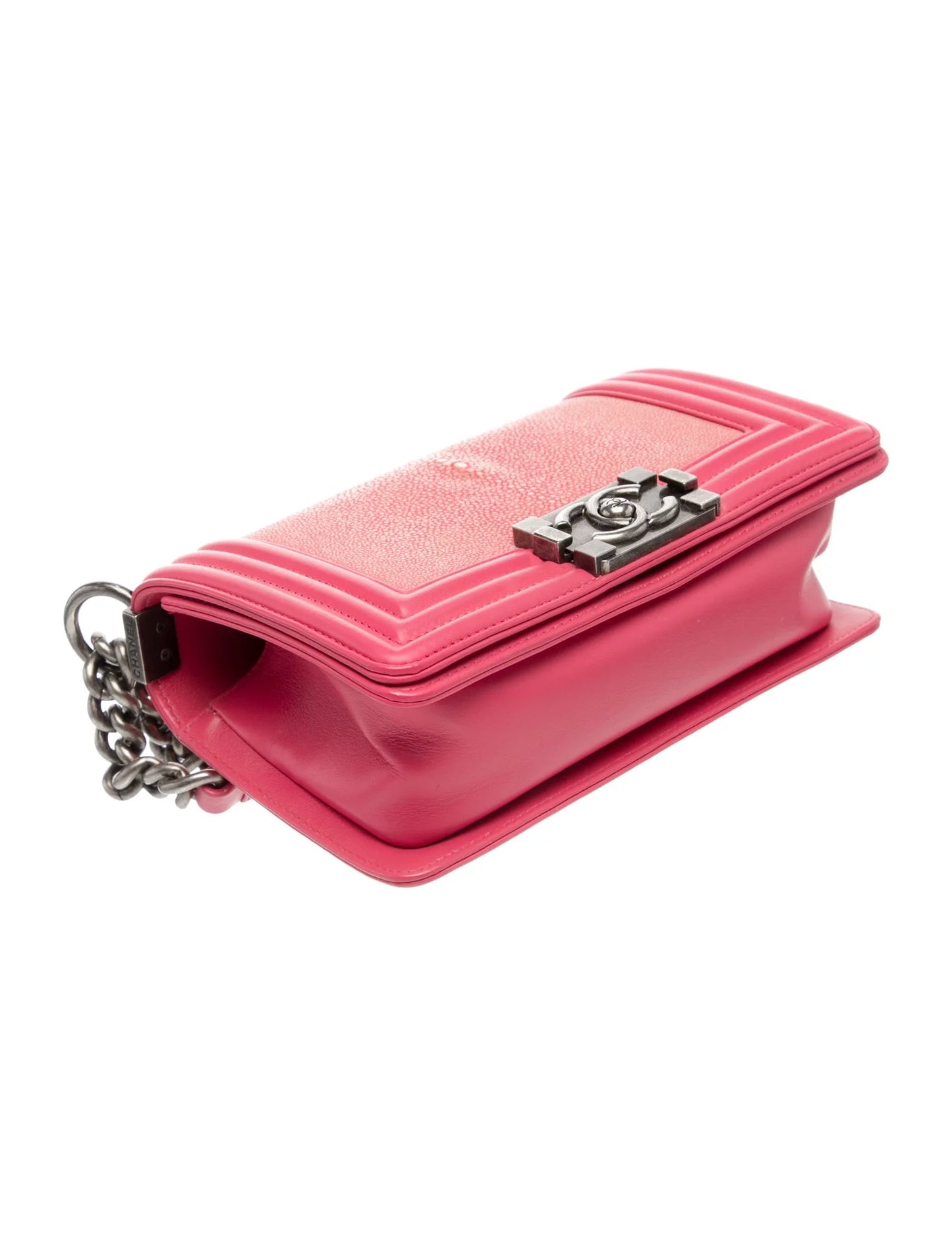 Chanel Small Boy Bag Pink Stingray