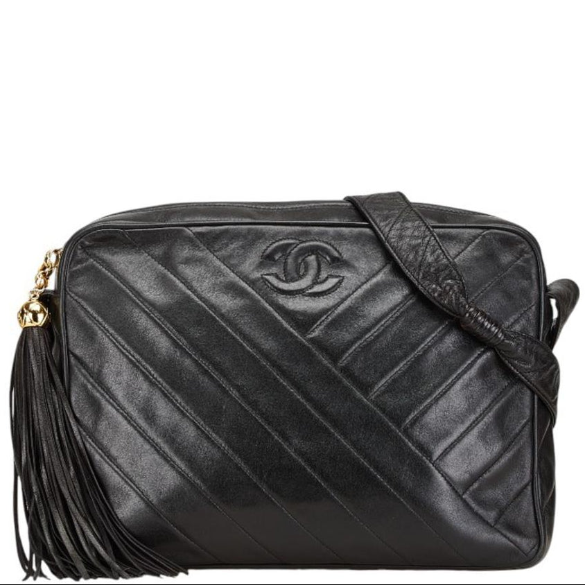 Chanel Chevron Tassel Lambskin Camera Bag